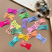 5pcslot cute dog hairpin colorful bone shape hairpin pet small dogs hair clips for chihuahua pug grooming dog accessories