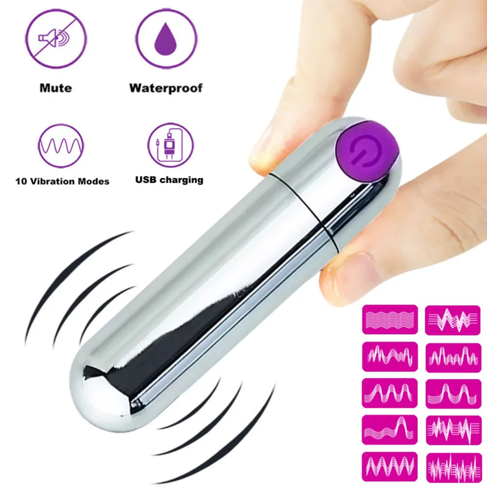 Мощный мини-вибратор-пуля с зарядкой от USB Женский Стимулятор клитора