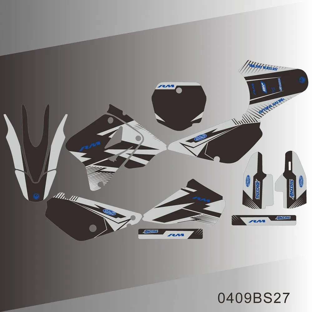 Для SUZUKI RM85 RM 85 2002-2020 графические наклейки мотоцикл фон индивидуальный номер имя