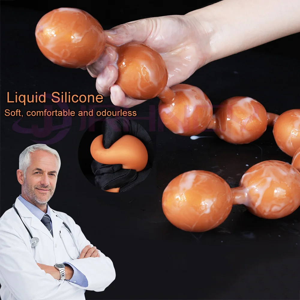 Анальные шарики 10 см для геев секс-игрушки огромные анальные силиконовая мягкая