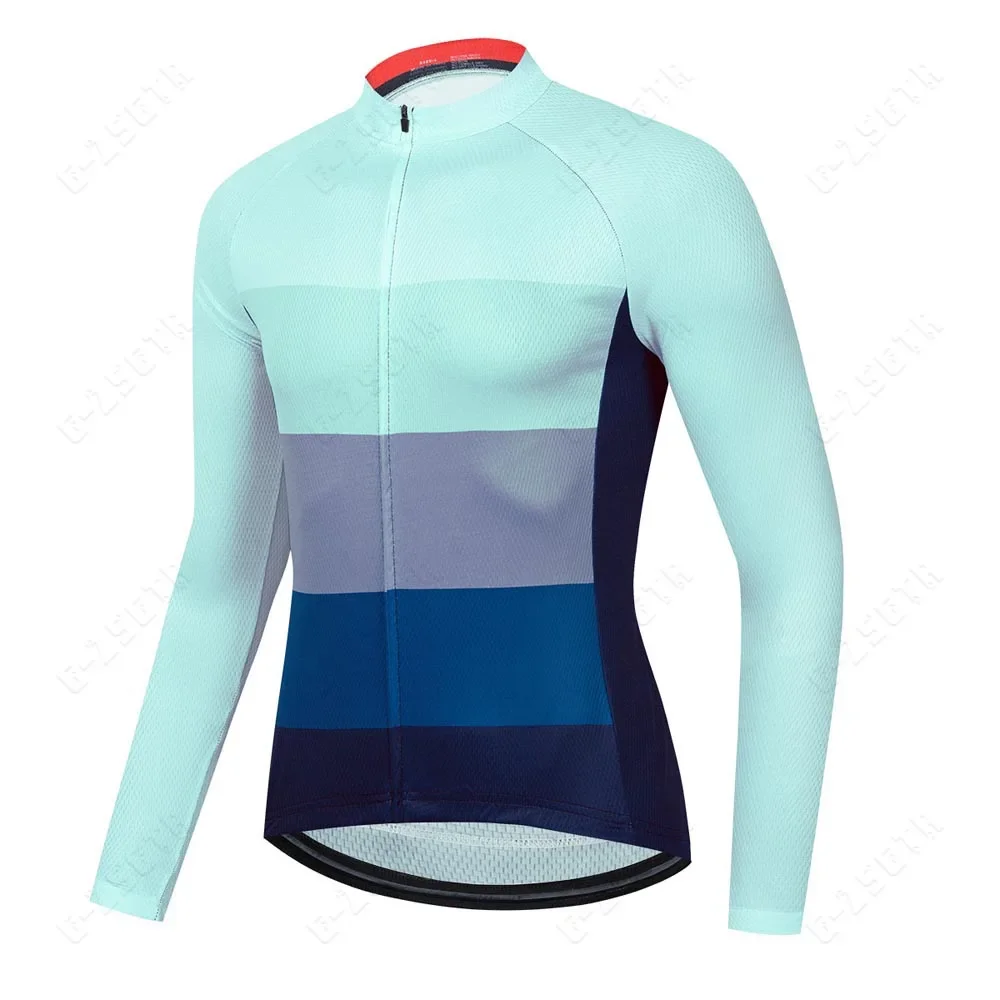 Мужская велосипедная длинная Джерси осенняя одежда белая командная с длинным