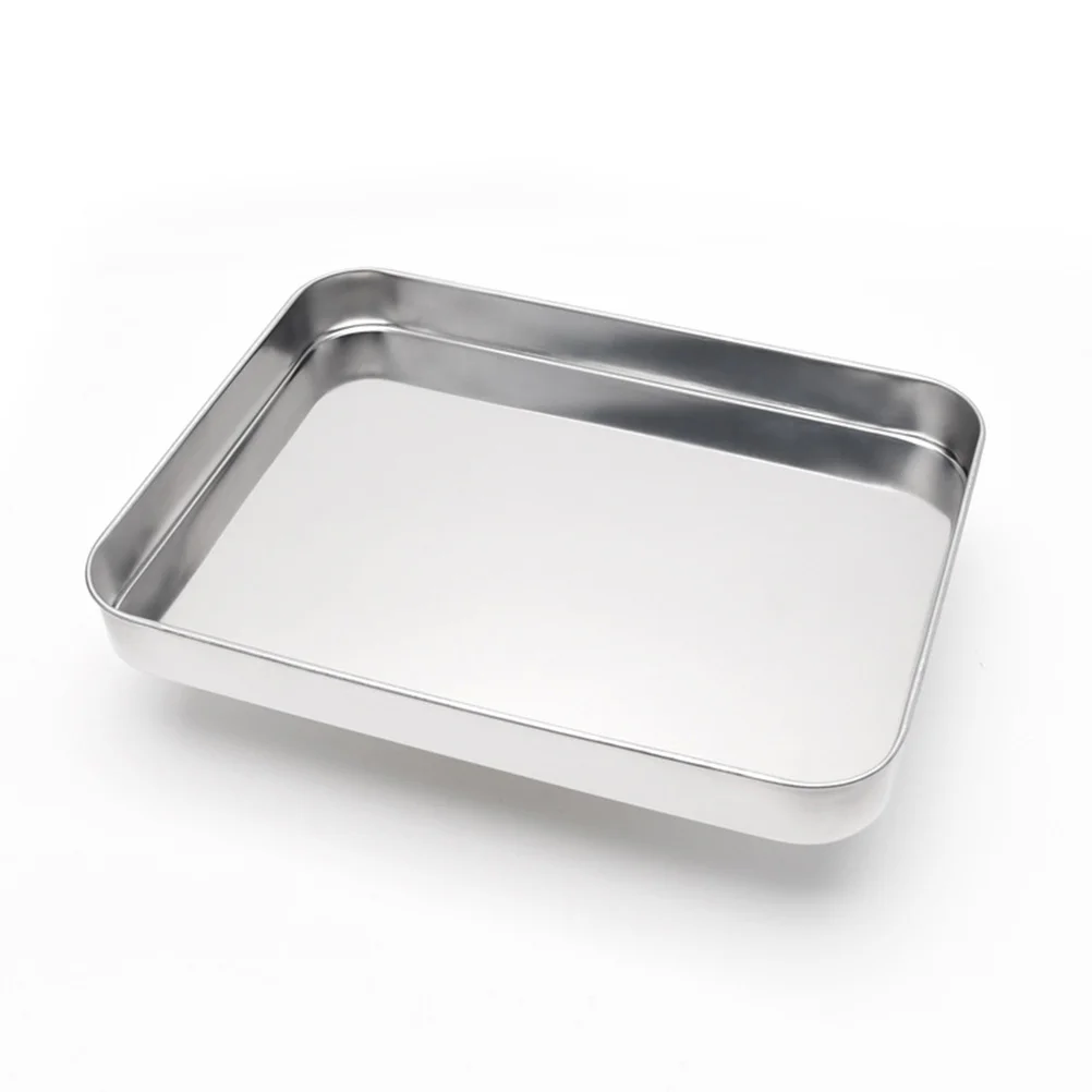 

Baking Pan Tray Steel Stainless Rectangular Sheet Oven Cookie Plate Metal Lasagna Deep Pans Dish Trays Cake Steaming Sausage
