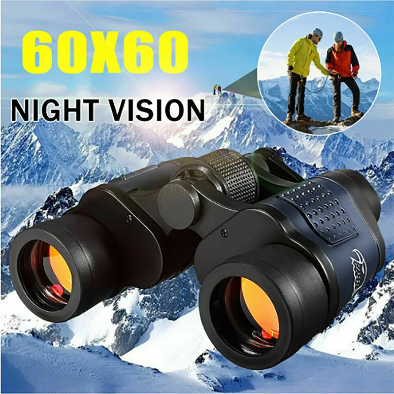 

60x60 HD Portable Optics Binoculars Day/Night Vision Hunting Camping Telescope