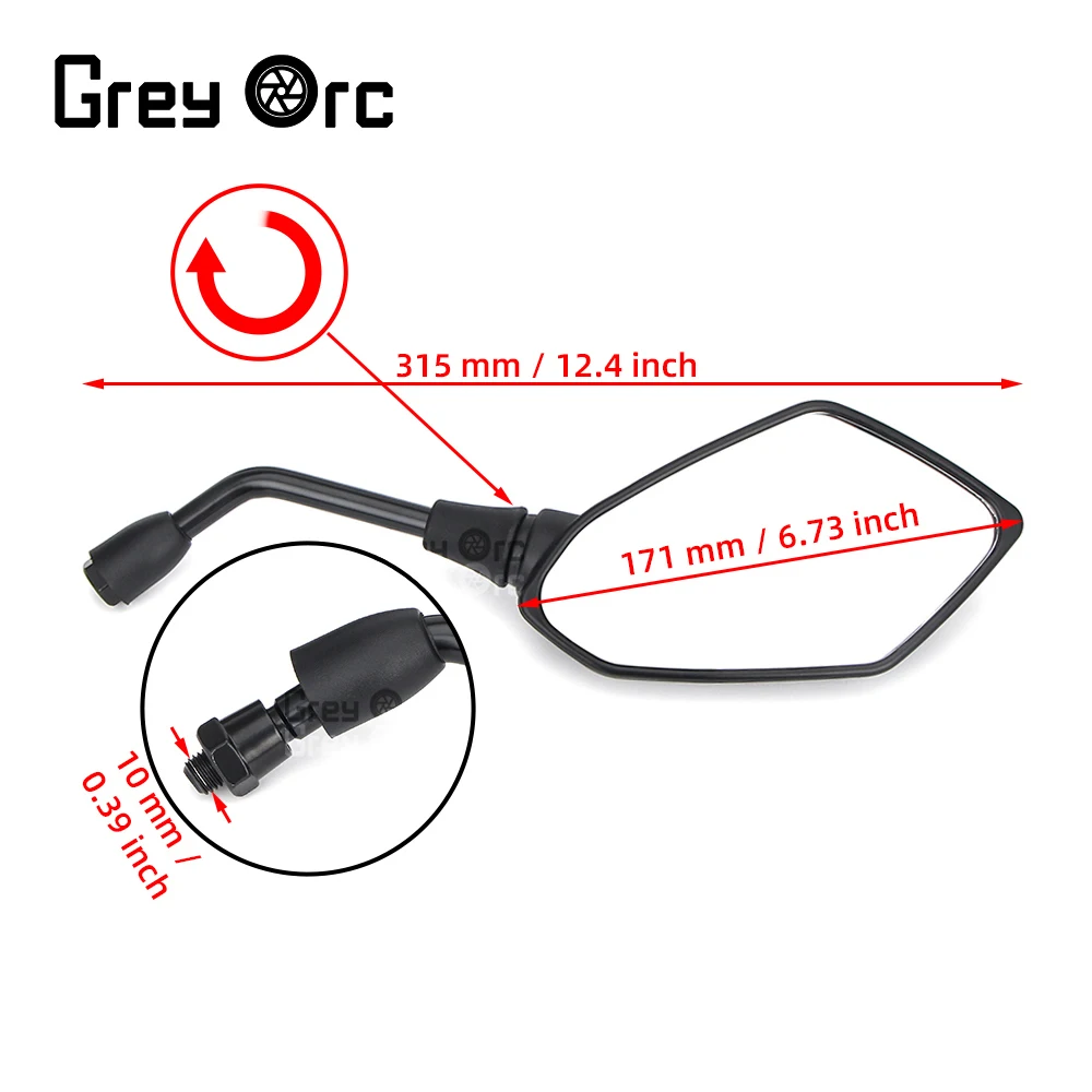 Для Kawasaki ER-6N Z250 Z250SL Z300 Z650 Z750 Z800 Z900 Z1000 Benali BJ600GS зеркало заднего вида для мотоцикла