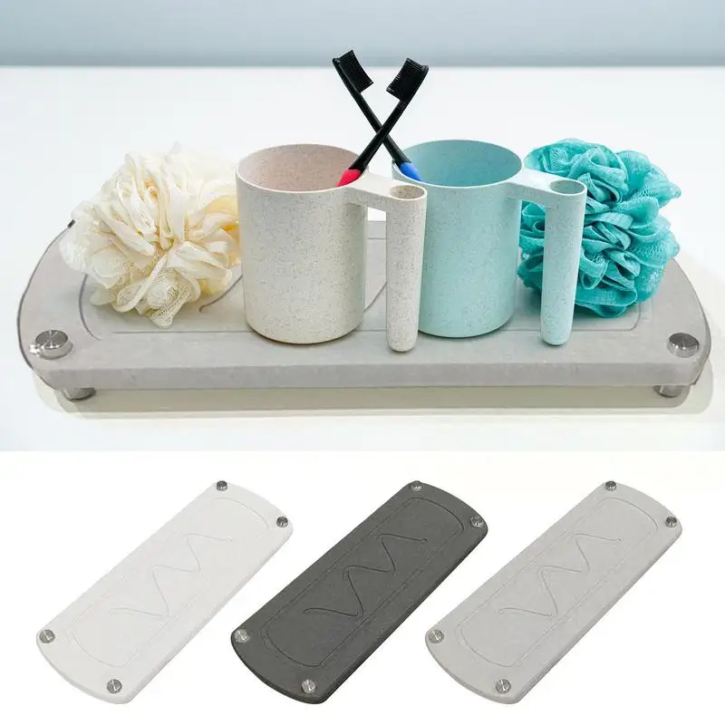 

Fast Drying Stone Sink Tray Portable Instant Dry Basin Organizer Kitchen Earth Stone Sink Tray Durable Bottle Drying Water Mat