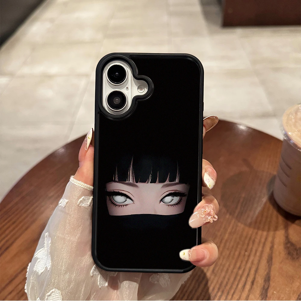 Фото Чехол для телефона Dark Girl Eyes для iPhone 17 16 15 14 13 12 11 Pro Max Plus Air, совместимый с MagSafe, противоударный, из твердого поликарбоната №3