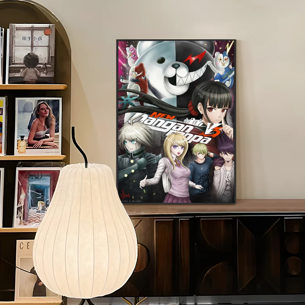 Anime Gmae Danganronpa Self-adhesive Art Poster Whitepaper Sticker DIY Room Bar Cafe Wall Decor