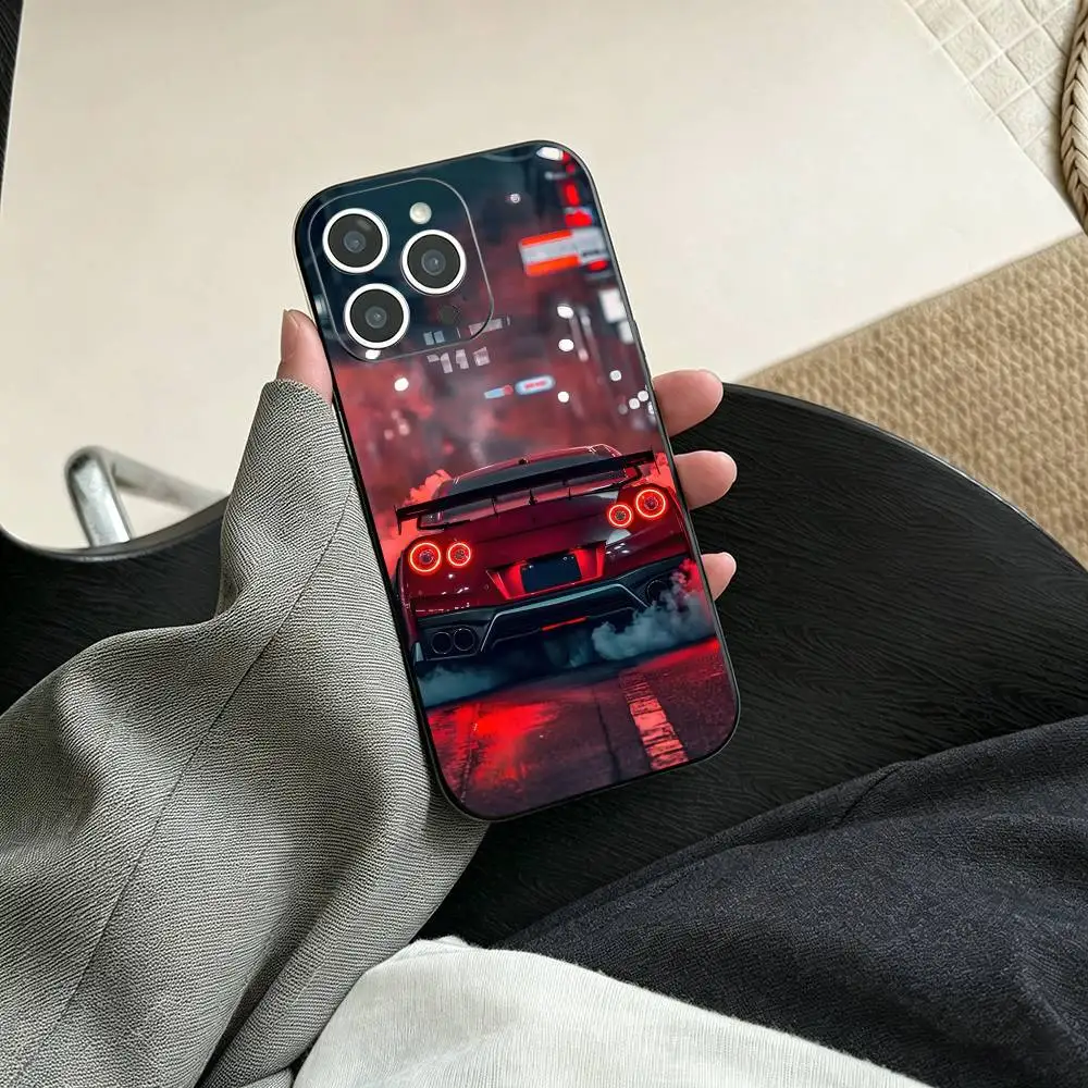 Фото Чехол для телефона GTR Sport Car R35 Mens Fave для iPhone 17, 16, 15, 14, 13, 12, 11 Plus, Pro Max и других моделей, мягкий черный чехол №5