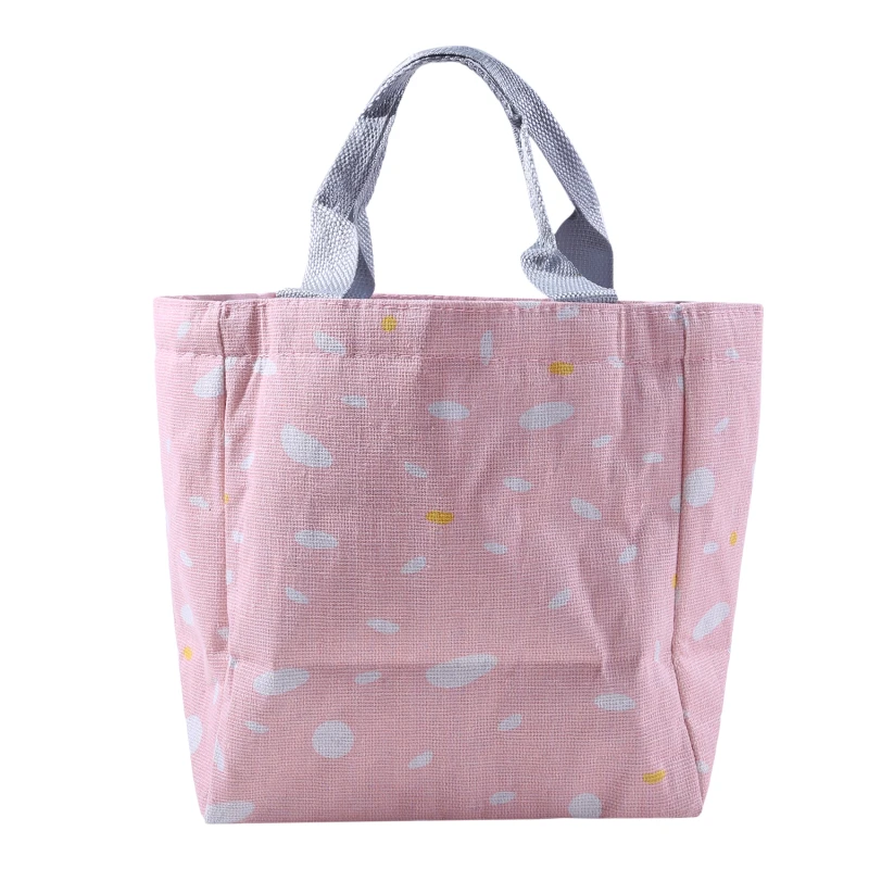 

Cooler Insulated Canvas Picnic Lunch Bag Box Unisex Thermal Food Storage Bags Portable Floral Cartoon Print Oxford Tote