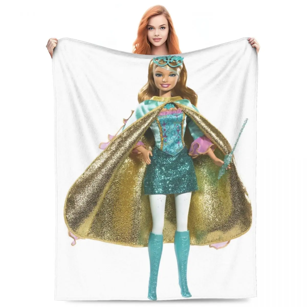 Фланелевые одеяла для Барби мягкое теплое покрывало кушетки кровати