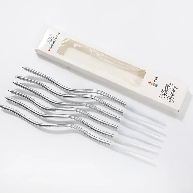 

Изгнутые свечи для торта 6 шт.