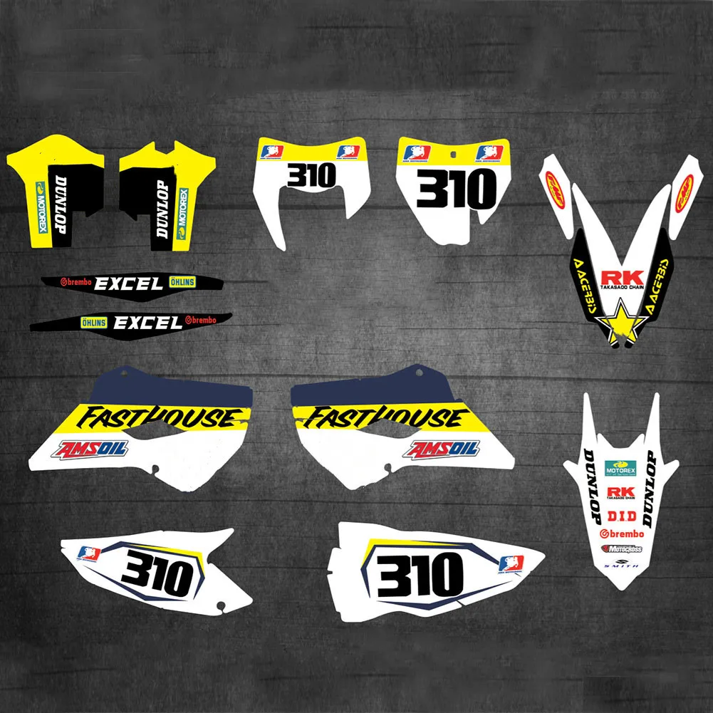 Для Husqvarna TC FC 2014 2015 125 150-450 Бесплатный фон под заказ графические наклейки Delcas для TE