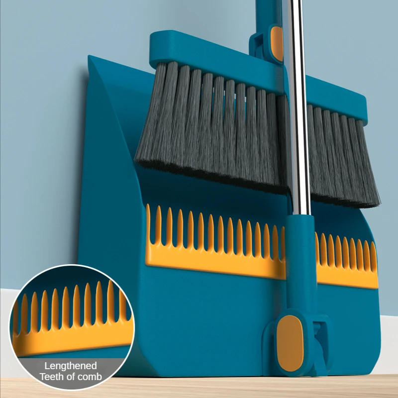 

Broom Dustpan Set Household Soft-haired Folding Broom and Dustpan Combination Non-stick Hair Sweeping Artifact Single Broom