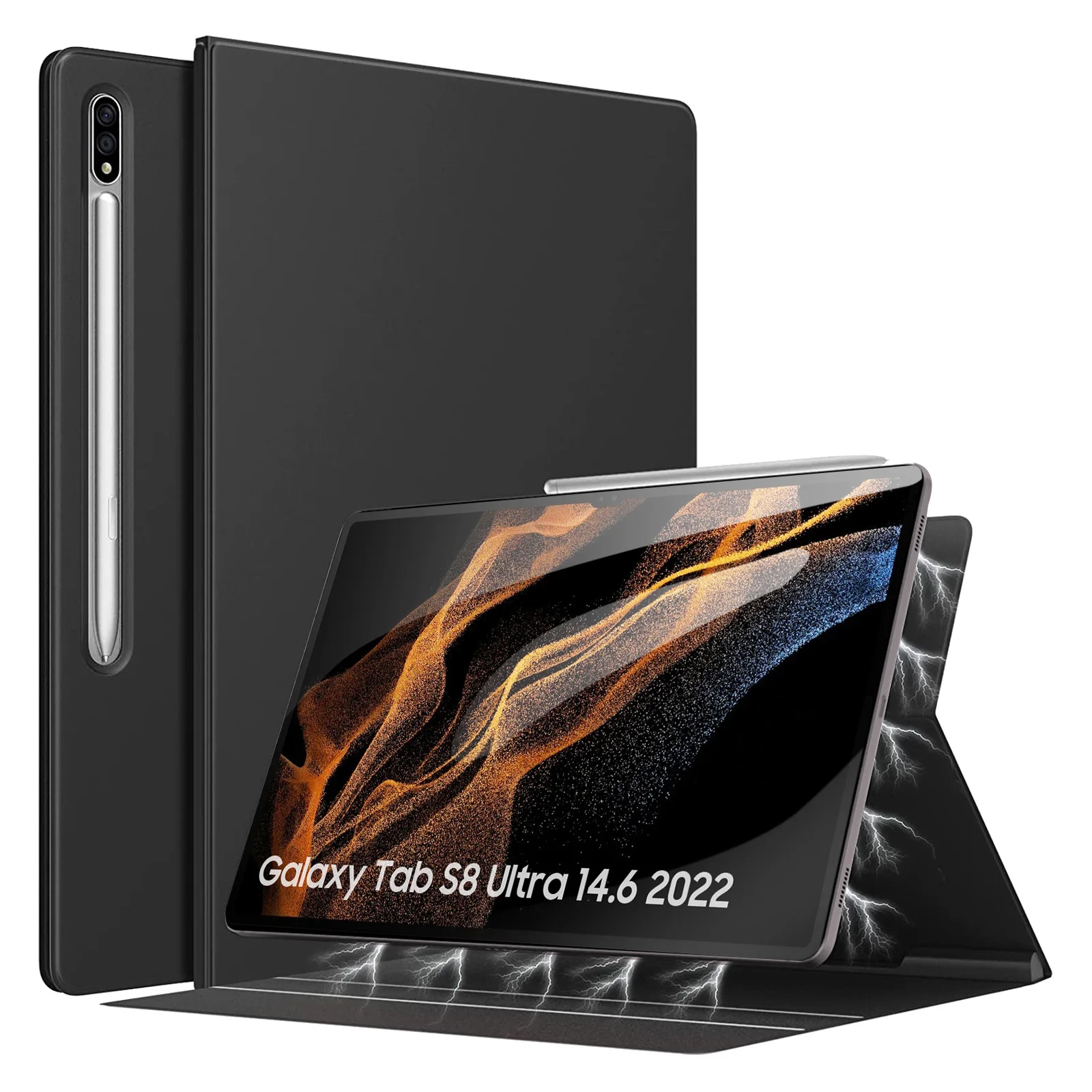 Чехол MOKO для Samsung Galaxy Tab S8 Ultra 14 6 дюйма 2022 с S-держателем Прочный Магнитный Тонкий