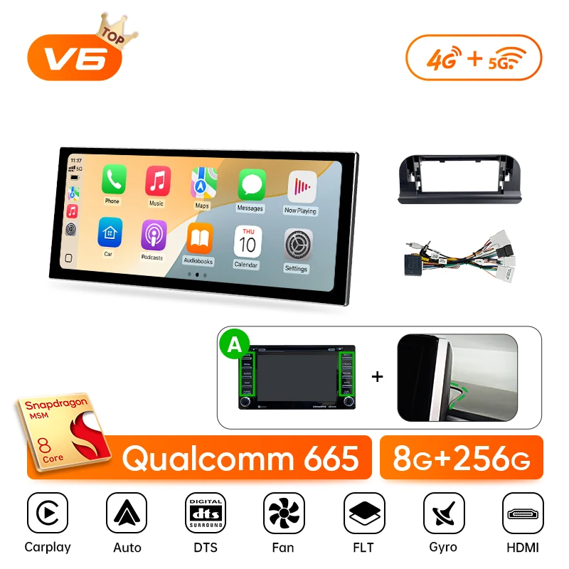 

Автомобильный радиоприемник Ainavi 12,3 для Toyota Corolla 2019 2020 2021 2022 2023 2024 2025 E210, беспроводной Carplay Android Auto 4G, автомобильный мультимедиа