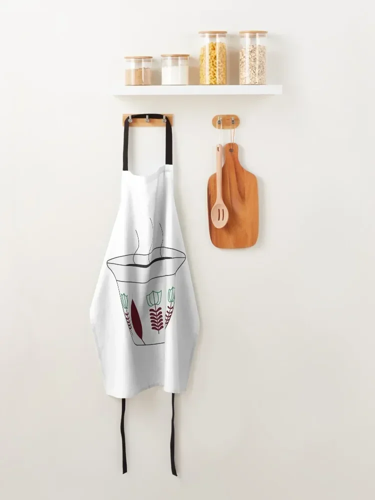 Арабская восточная кофейная чашка - Лебеский фартук с цветами для официанта