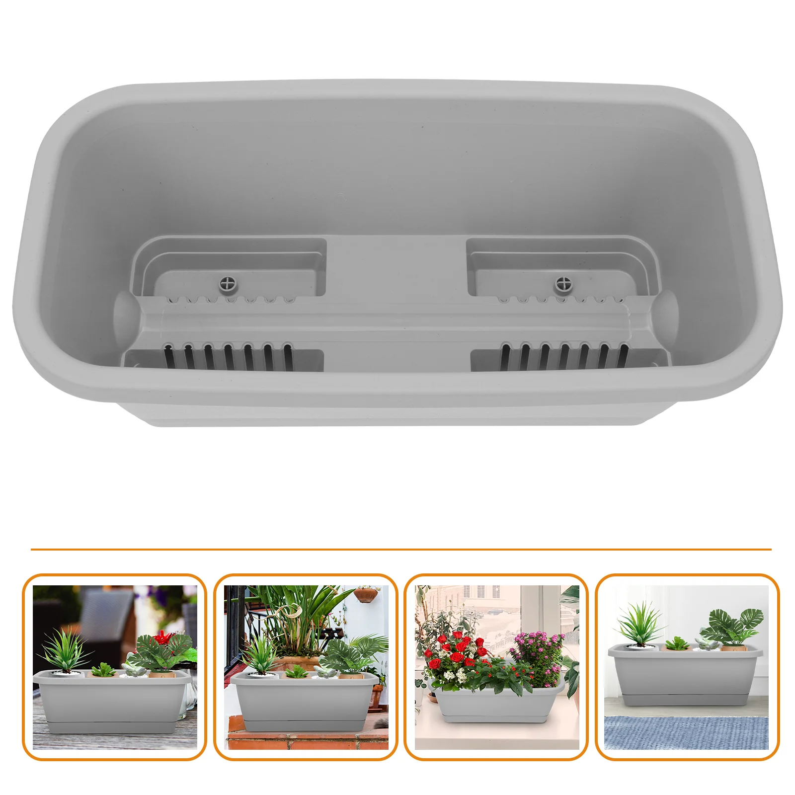 

2Pcs Vegetable Planting Pots Household Plastic Planter Balcony Vegetable Flower Pot