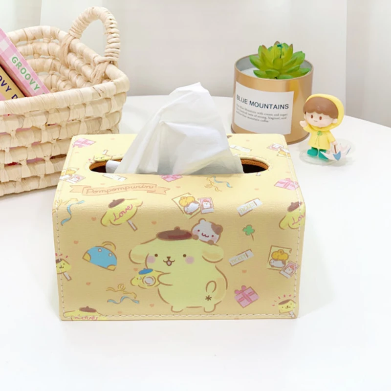 Kawaii Sanrio аниме HelloKitty Kuromi Melody салфетки для настольного компьютера Box милый
