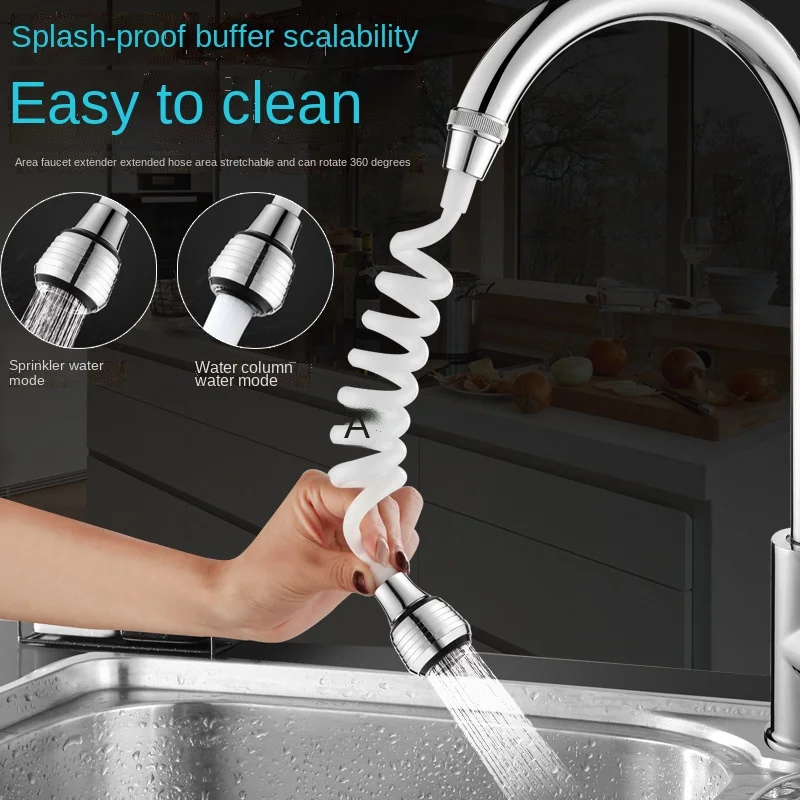 

Adjustable Kitchen Faucet Extension Tube Bathroom Extension Water Tap Water Filter Foam Kitchen Faucet Accessories