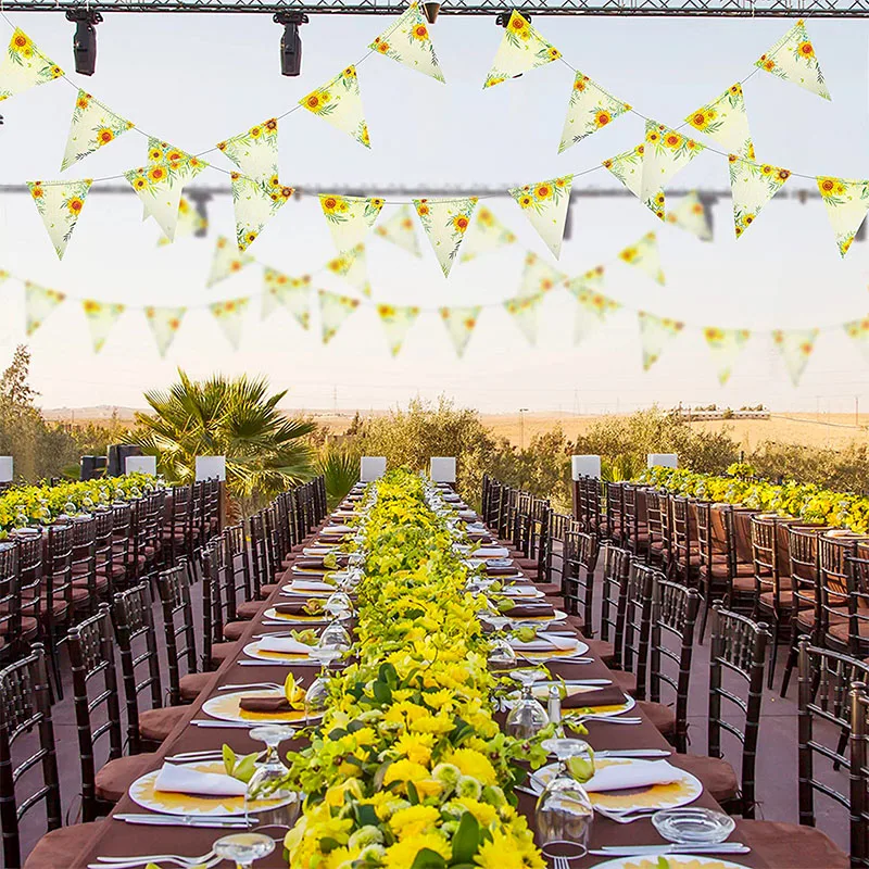 

Бумажный Подсолнух, Свадебная вечеринка, фотоосень, день рождения, осень, Подсолнух, свадебный душ, стреймер, флаг, украшения