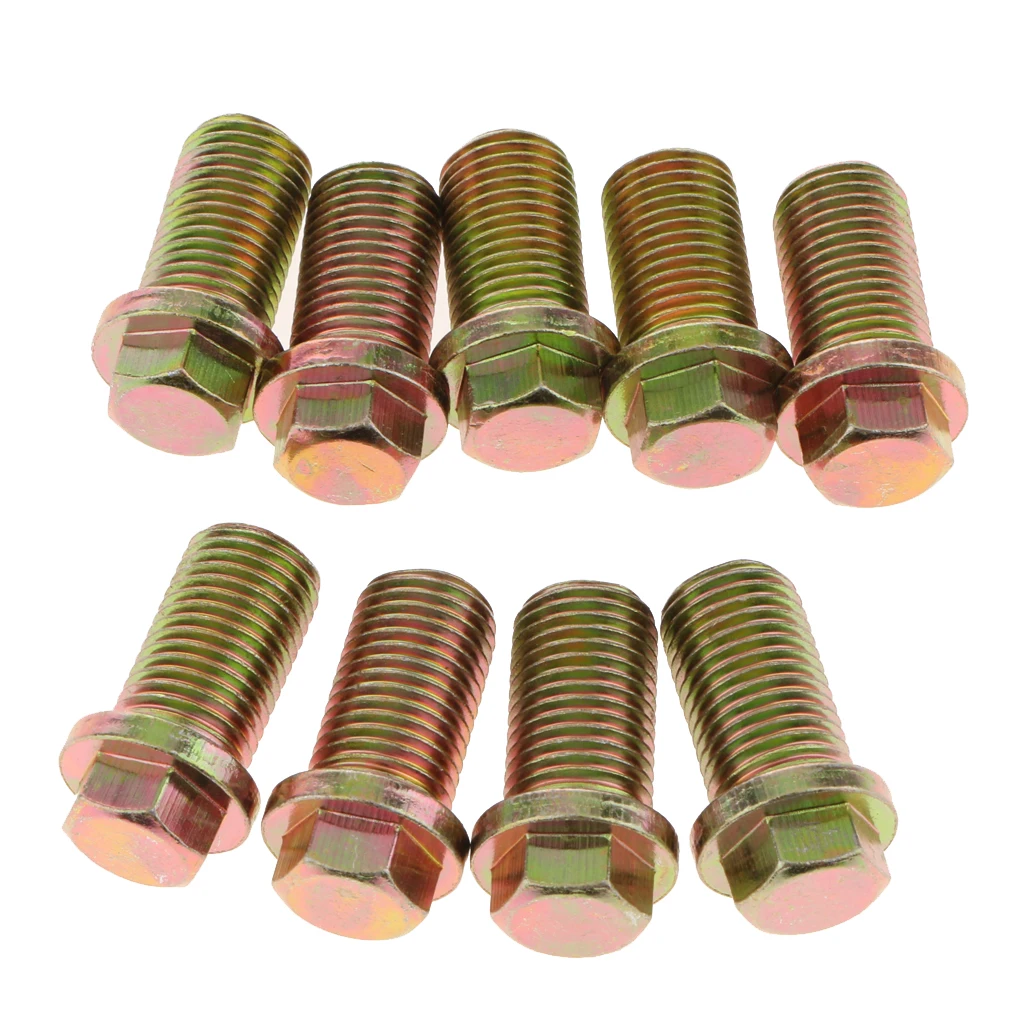 10Pcs Metal Engine Oil Pan Drain Screw Bolt Nut M14x1.5 For Mercedes