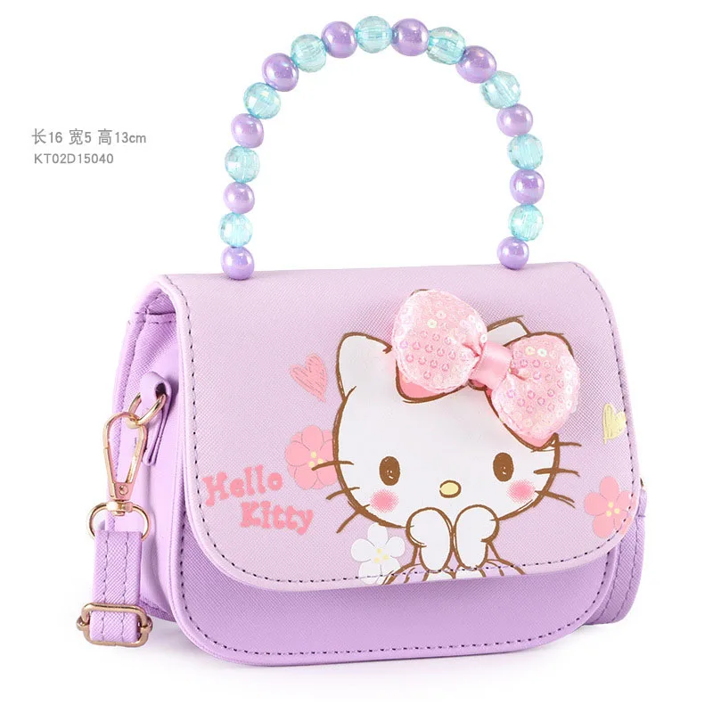 Hello Kitty Children's Bags Princess Portable Messenger Bag Small Crossbody Bag Doll Coin Purse Baby Girl Cute Bow Shipping Bags