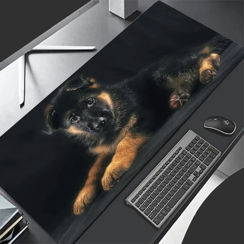 Large Gaming Mousepads German Shepherd Dog Mouse Pad Computer Mat Multi-size Desk Pads For PC Keyboard Mats Table Rug