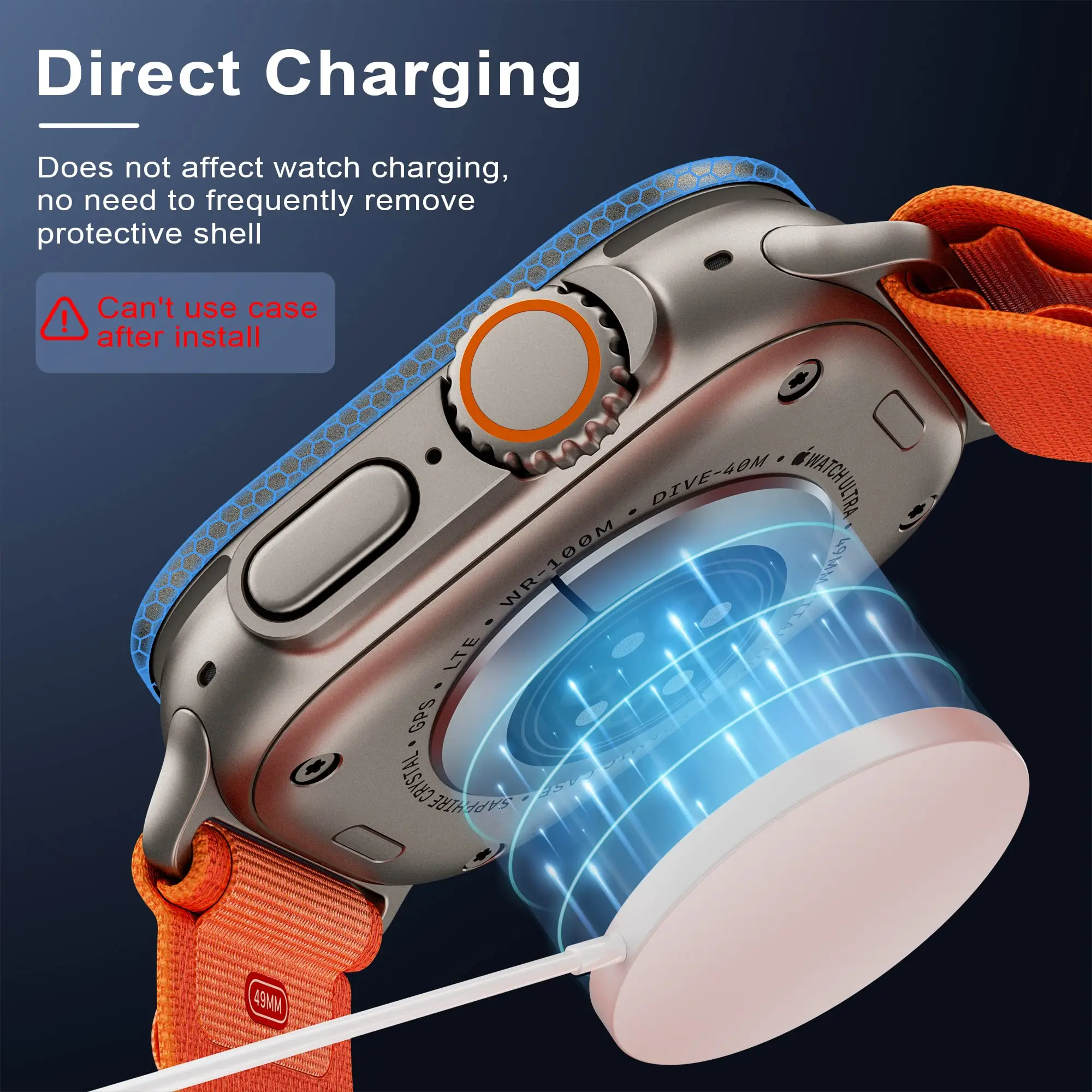 Фото Закаленное стекло для Apple Watch Ultra 2 49 мм протектор экрана Anti-Scratch HD Full Film Metal Bumper iWatch Ultra 49 мм аксессуар №3