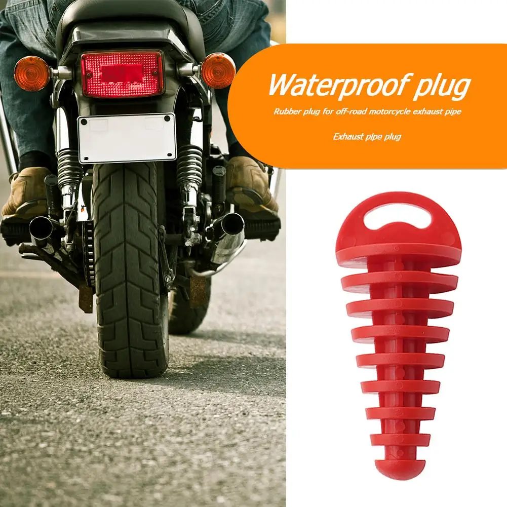 

1PC Motorcycle Wash Plug Exhaust Pipe Motocross Tailpipe PVC Air-bleeder Plug Exhaust Silencer Muffler Wash Plug Pipe Protector