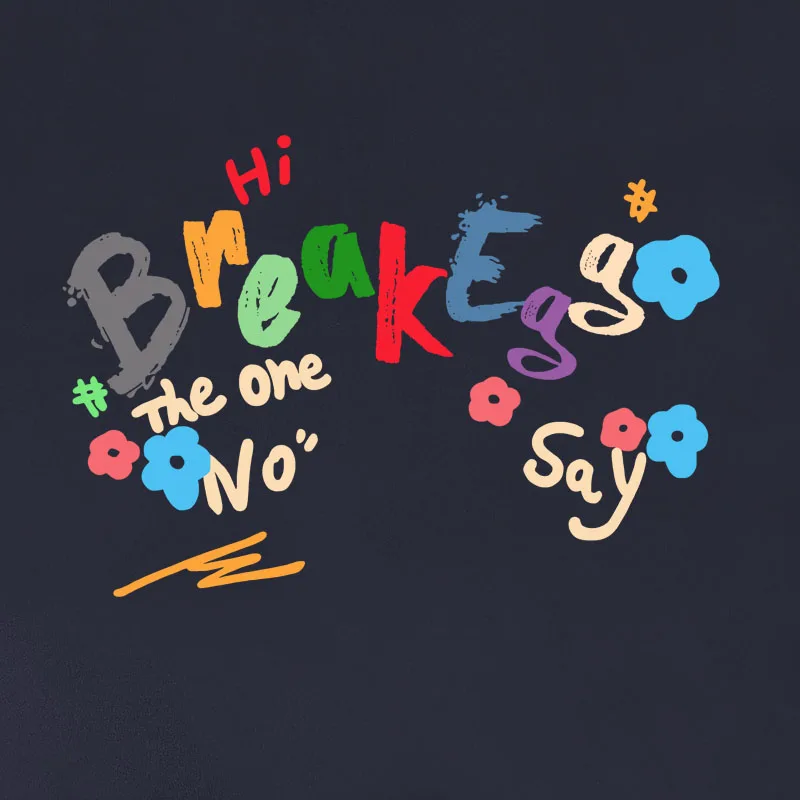 Мужская полосатая футболка Break Egg хлопковая с вышивкой в виде сердца буквенным