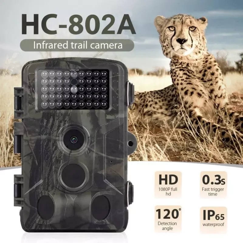 

1080P Hunting Camera Wildlife Trail Trap Wireless 0.3 Seconds Trigger Waterproof Long Standby 120 Degree PIR Detect Range