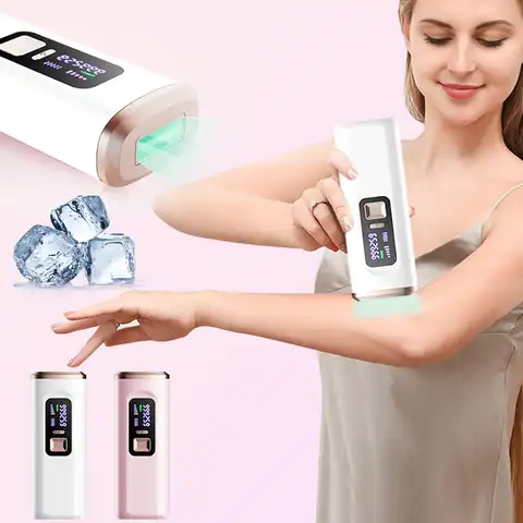 Безболезненный лазерный эпилятор для женщин, бикини для тела, инструмент для удаления лобковых волос, IPL лазерное электрическое удаление во...