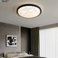 nordic modern ceiling light minimalist personality round led lamp living room bedroom kitchen decoration black dimmable 4050cm
