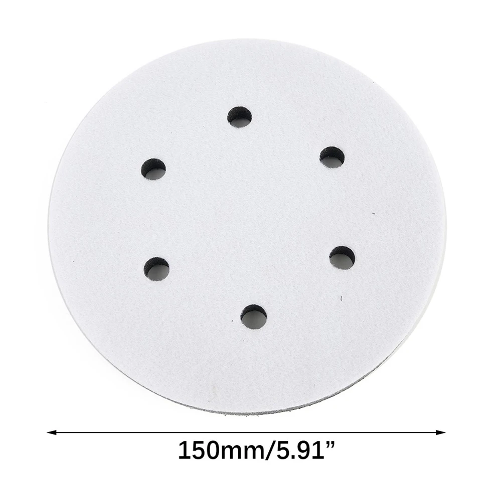 

3pcs 6inch 6 Hole Soft Buffer Spong Pad Hook&Loop Sanding Disc Buffer Sponge Interface Cushion Pad For Backing Pad Power Tools