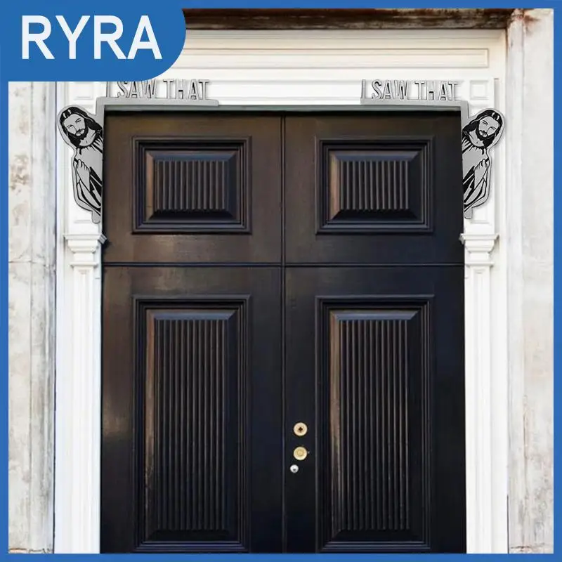 

Практичный Рождественский дверной уголок, домашний декор, забавный цветочный рисунок, 1 шт., я увидел, что классическое украшение для рамки с...