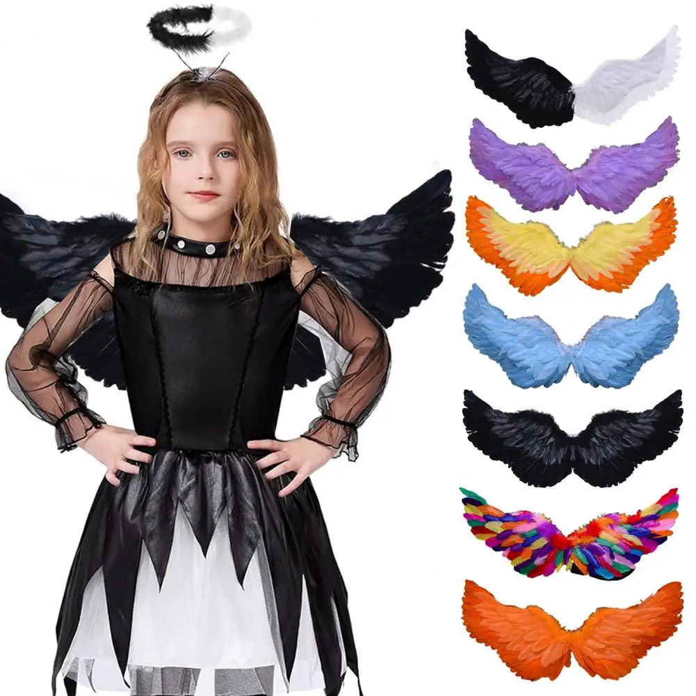 Детский костюм принцессы с крыльями ангела для девочек регулируемые крылья феи