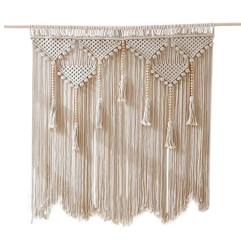 

3.3x3.6ft Macrame Wall Hanging Boho Decor Bohemian Wall Art Home Decoration With Tassels Cotton Rope Woven Wedding Backdrop For