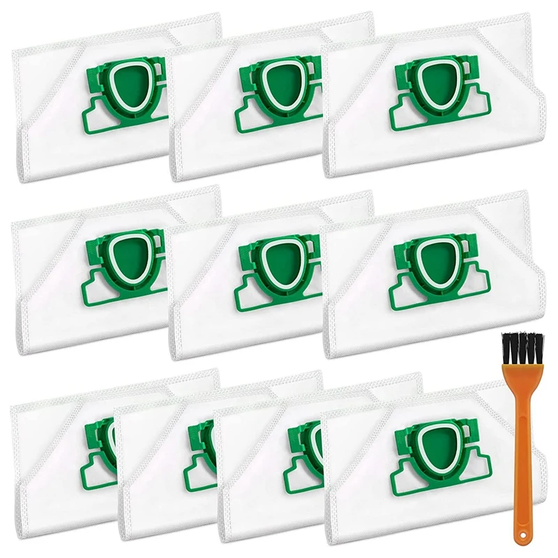 

10 Pcs Vacuum Cleaner Bags For Vorwerk Kobold VK200 FP200, 5-Ply Microfleece Dust Bags, Premium Bags