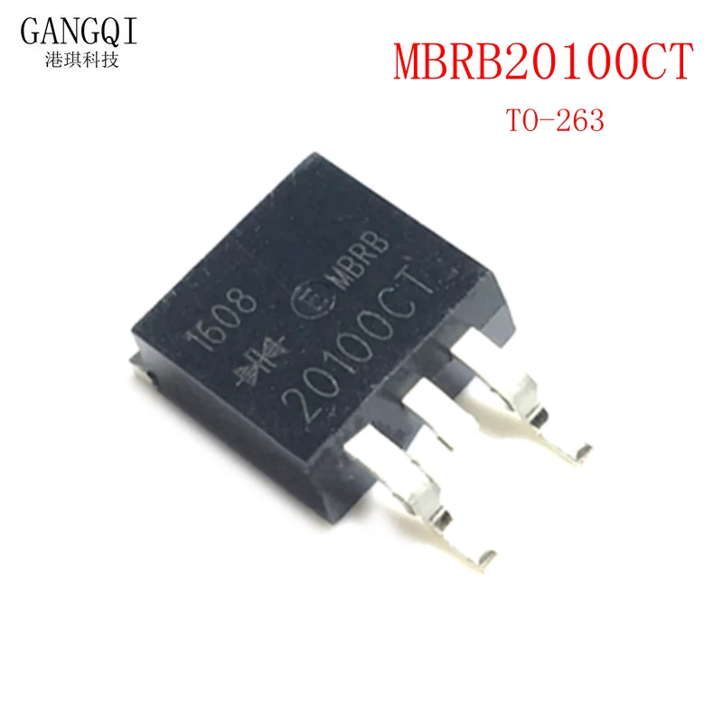 10PCS/LOT New MBRB20100CT MBR20100 B20100G SMD TO-263 Schottky rectifier diode In Stock