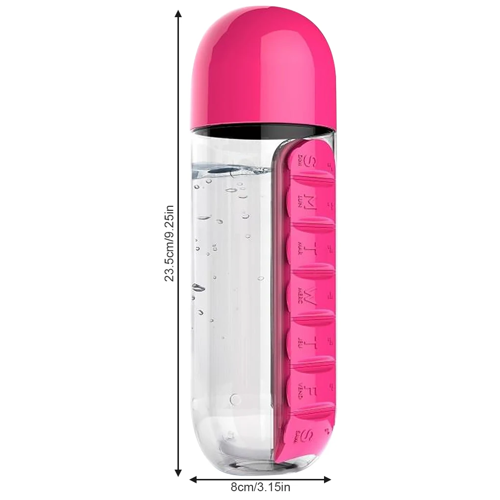 600 мл бутылка для воды с таблетками пластиковая напитков коробкой лекарств