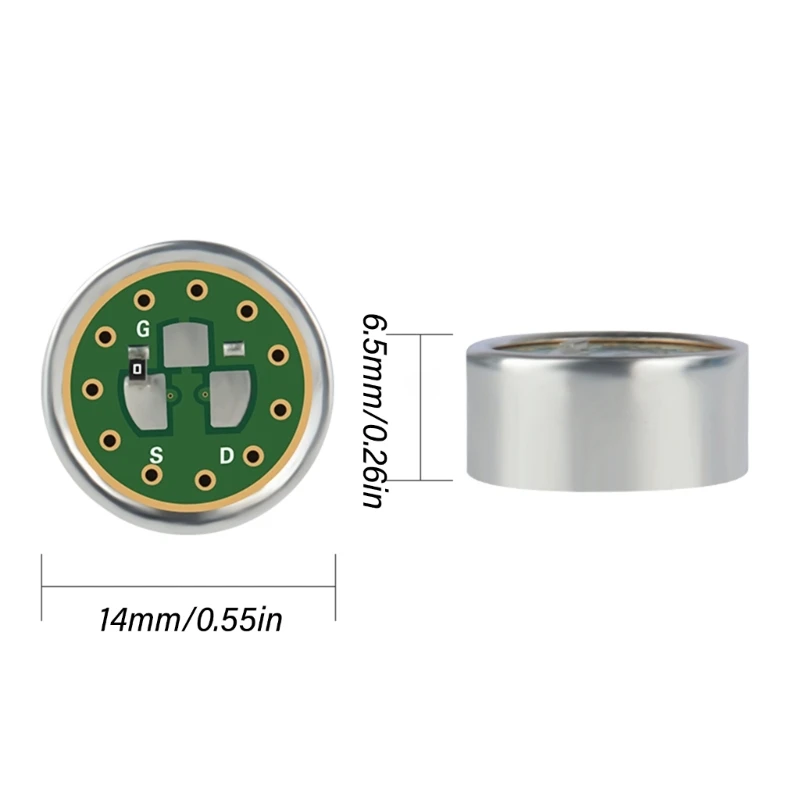 Капсулы электретного конденсаторного микрофона металлической конструкции для