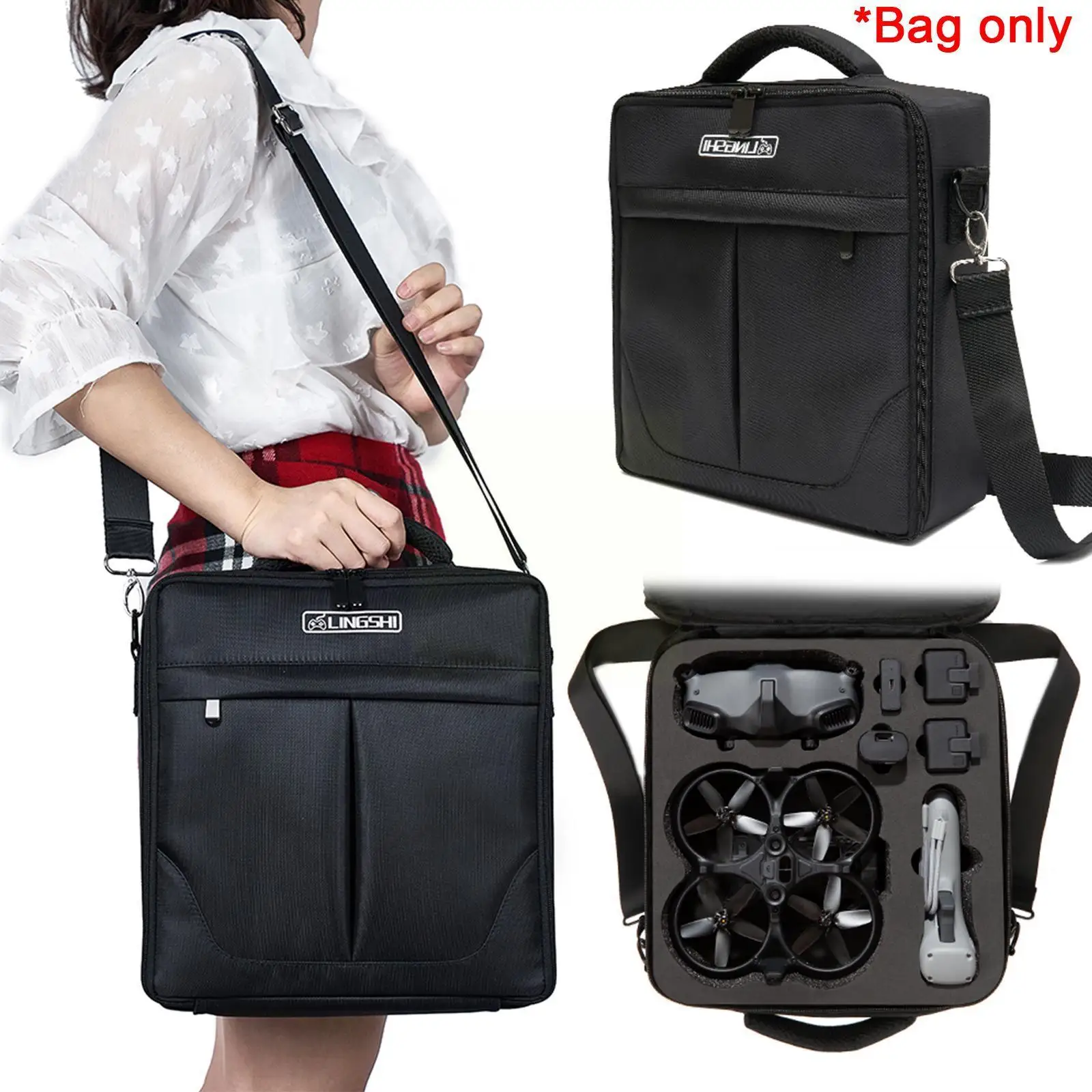 

Сумки для дрона DJI Avata, Портативная сумка для хранения, черная сумка через плечо для летающих очков DJI Avata, водонепроницаемые сумки, аксессуары для дрона J6G4