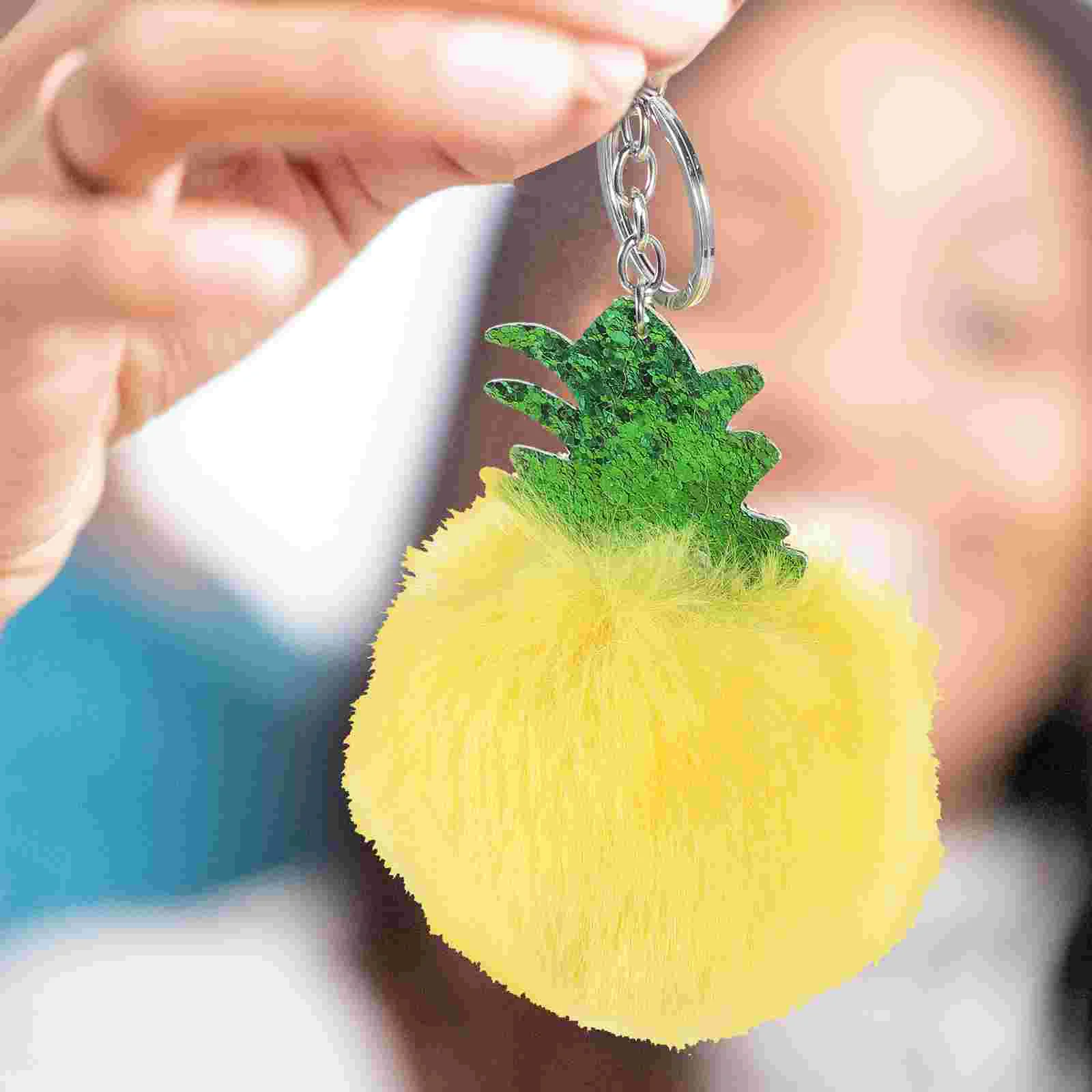 2 шт. корейская версия брелок автомобильный удобный ананасовый помпон фламинго