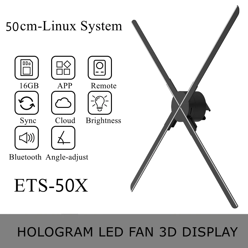 

50/56/65/80cm Linux System Hologram 3D Holographic Projection For Exhibition Holographic APP WIFI Version