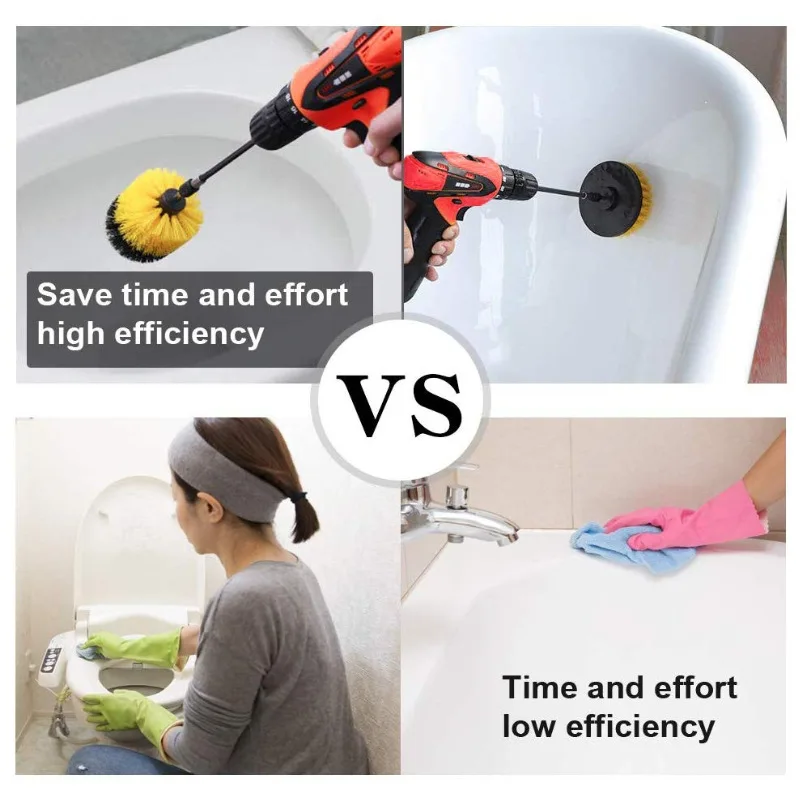 drill brush attachment set power scrubber tools car polisher bathroom cleaning kit kitchen cleaning brush accessories free global shipping