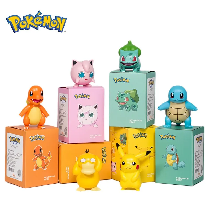 

Genuine Pokemon figure boxed model kawaii Pikachu action figure solid PVC toy Pokemon birthday gift