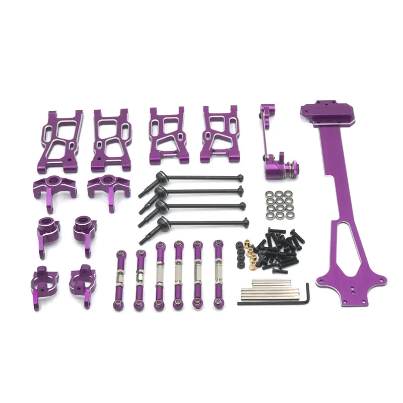 

WLtoys 124017 124016 124018 124019 RC Car Metal Upgrade Parts Refit 10-piece Set Including Second Floor CDV Steering Group etc.