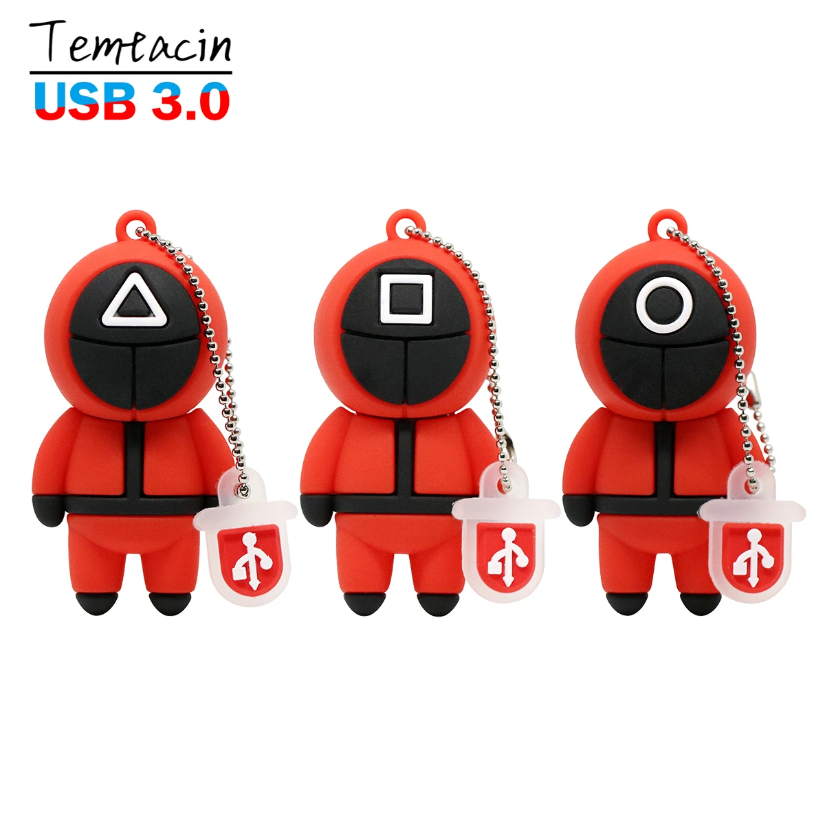 

Флэш-накопитель USB с мультяшной игрой кальмаров 8 ГБ 16 ГБ 32 ГБ 64 ГБ 128 ГБ 256 ГБ Высокоскоростной флэш-накопитель USB 3.0 с флэш-накопителем