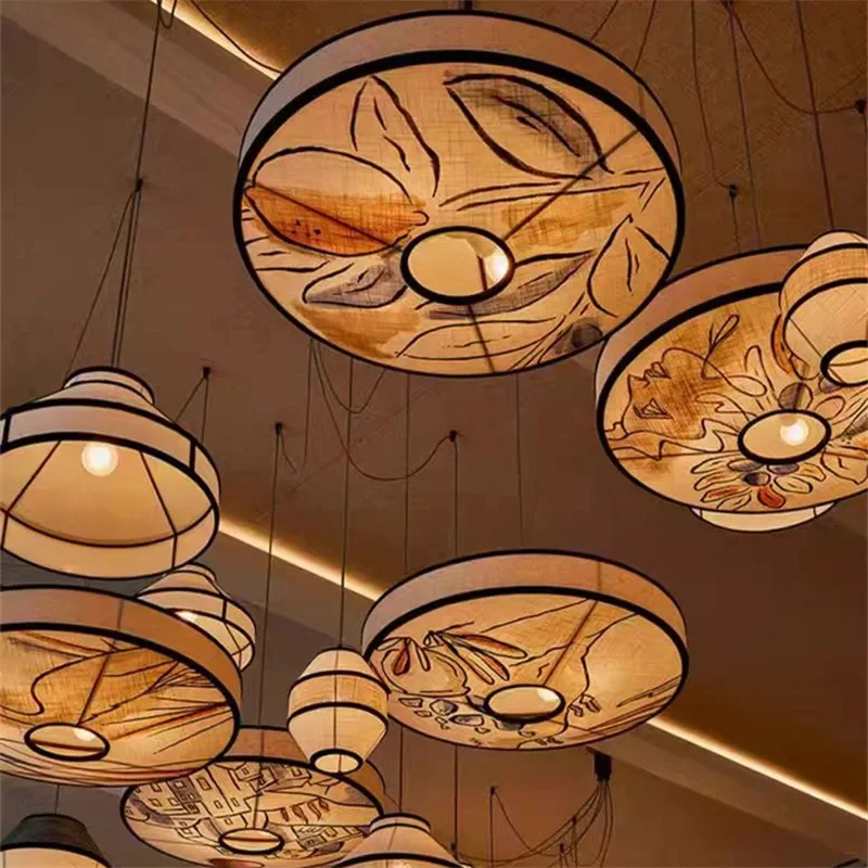 Китайский фонарь подвесной светильник Юго-Восточная Азия хлопковая лампа