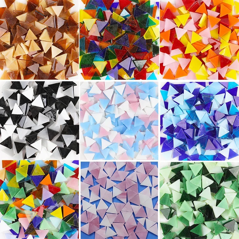 120 г/4 23 унций (прибл. 200 шт.) 1 см треугольная полупрозрачная слюдяная мозаичная